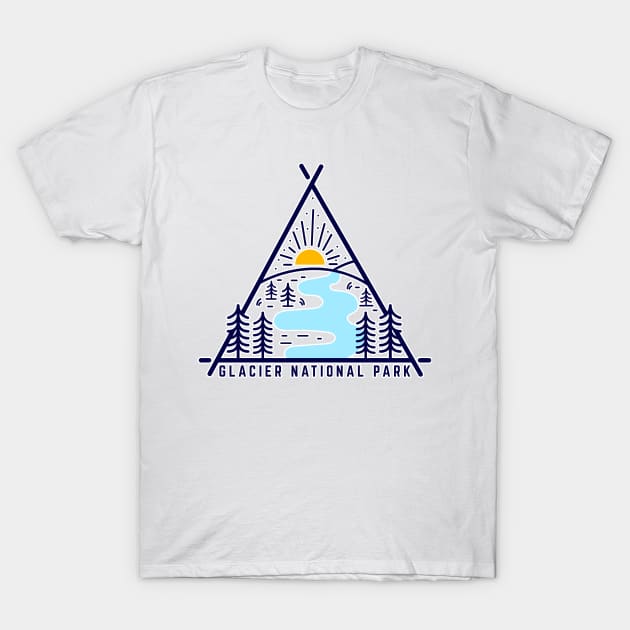 Glacier National Park T-Shirt by roamfree